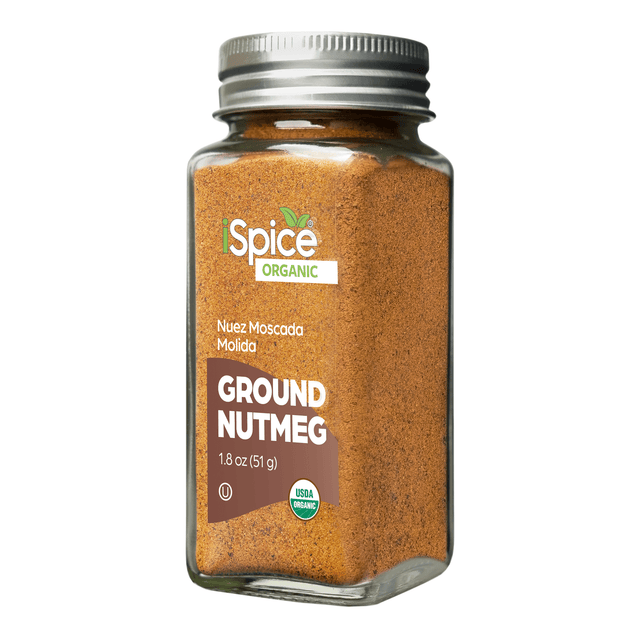 iSpice |  Organic Nutmeg Ground | 1.8 oz | Premium Spices | Kosher | USDA Organic Certified
