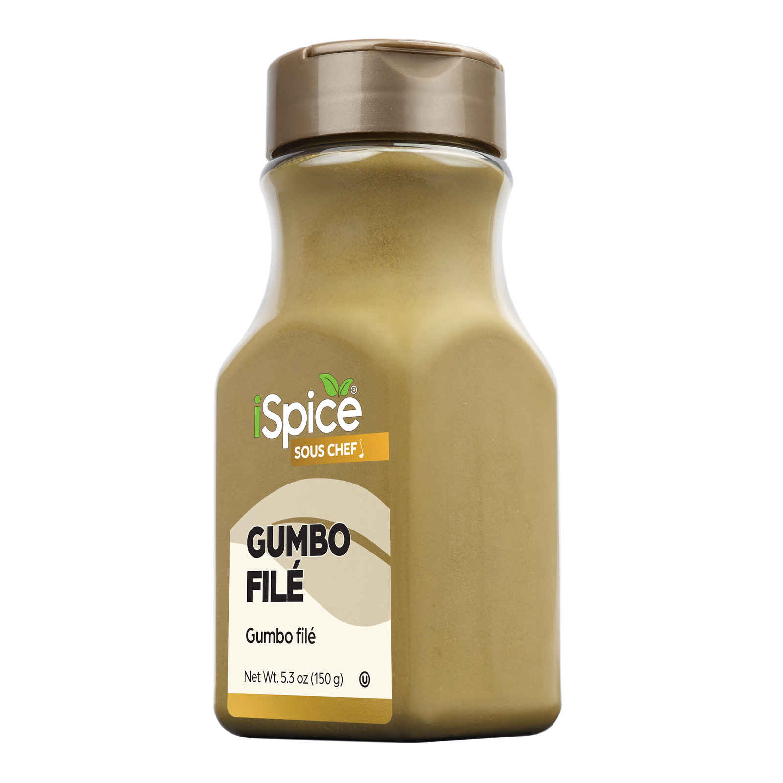 iSpice Gumbo Filé 5.3 oz seasoning jar, kosher mixed spices with robust Cajun flavor