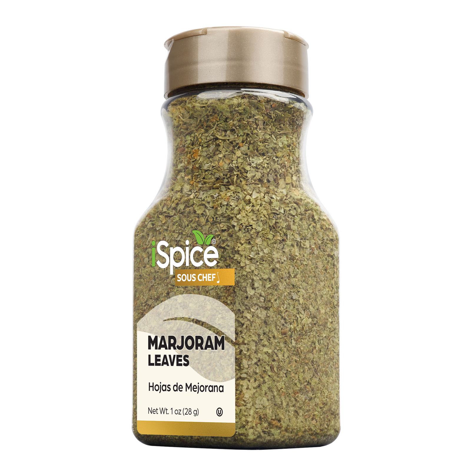 iSpice Marjoram Leaves 1 oz premium herb jar, kosher dried marjoram with subtle herbaceous flavor