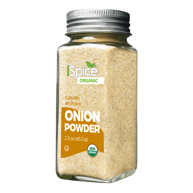 iSpice | Organic Onion Powder | 2.3 oz | Premium Spices | Kosher | USDA Organic Certified