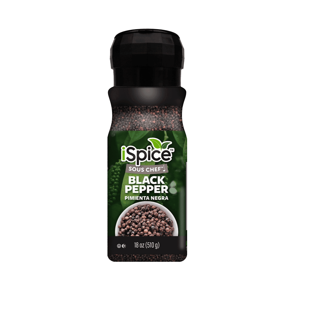 iSpice | Black Pepper Grinder | 18 oz | Gourmet Spice | Kosher | Halal | Robust Flavor - iSpice You