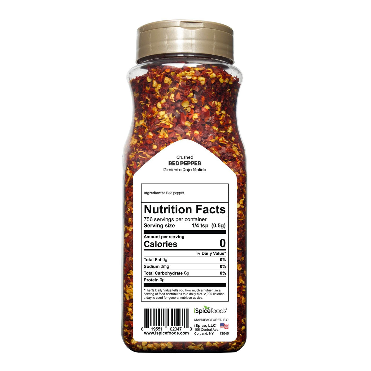iSpice | Crushed Red Pepper | 12 oz | Food Service Size | Kosher | Rich Aroma - iSpice You