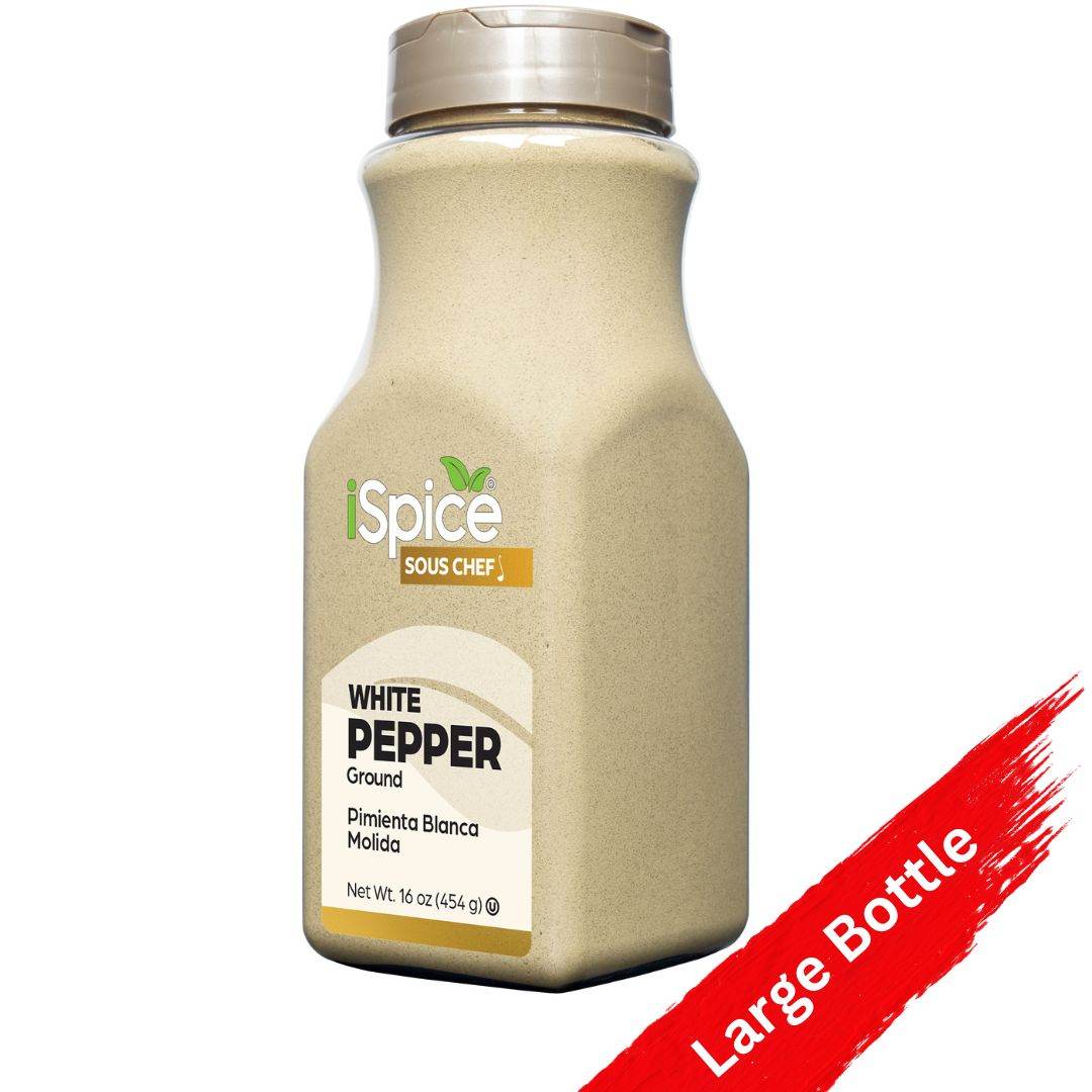 iSpice | White Pepper Ground | 16 oz | Food Service Size | Kosher | Rich Aroma - iSpice You
