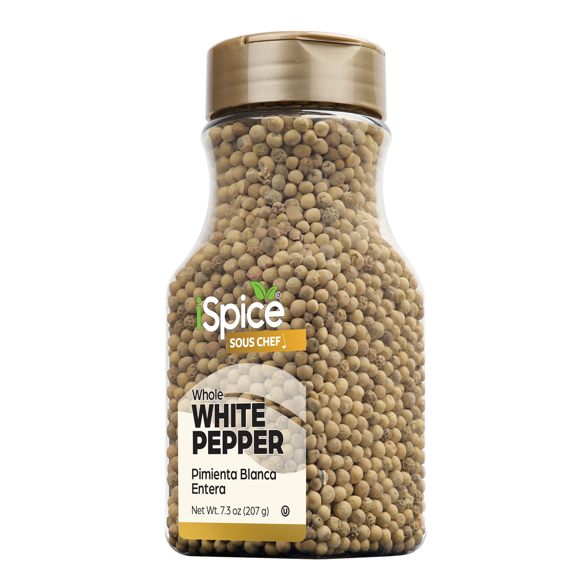 iSpice | White Pepper Whole | 7.3 oz | Gourmet Spice | Kosher | Delicate pungency - iSpice You