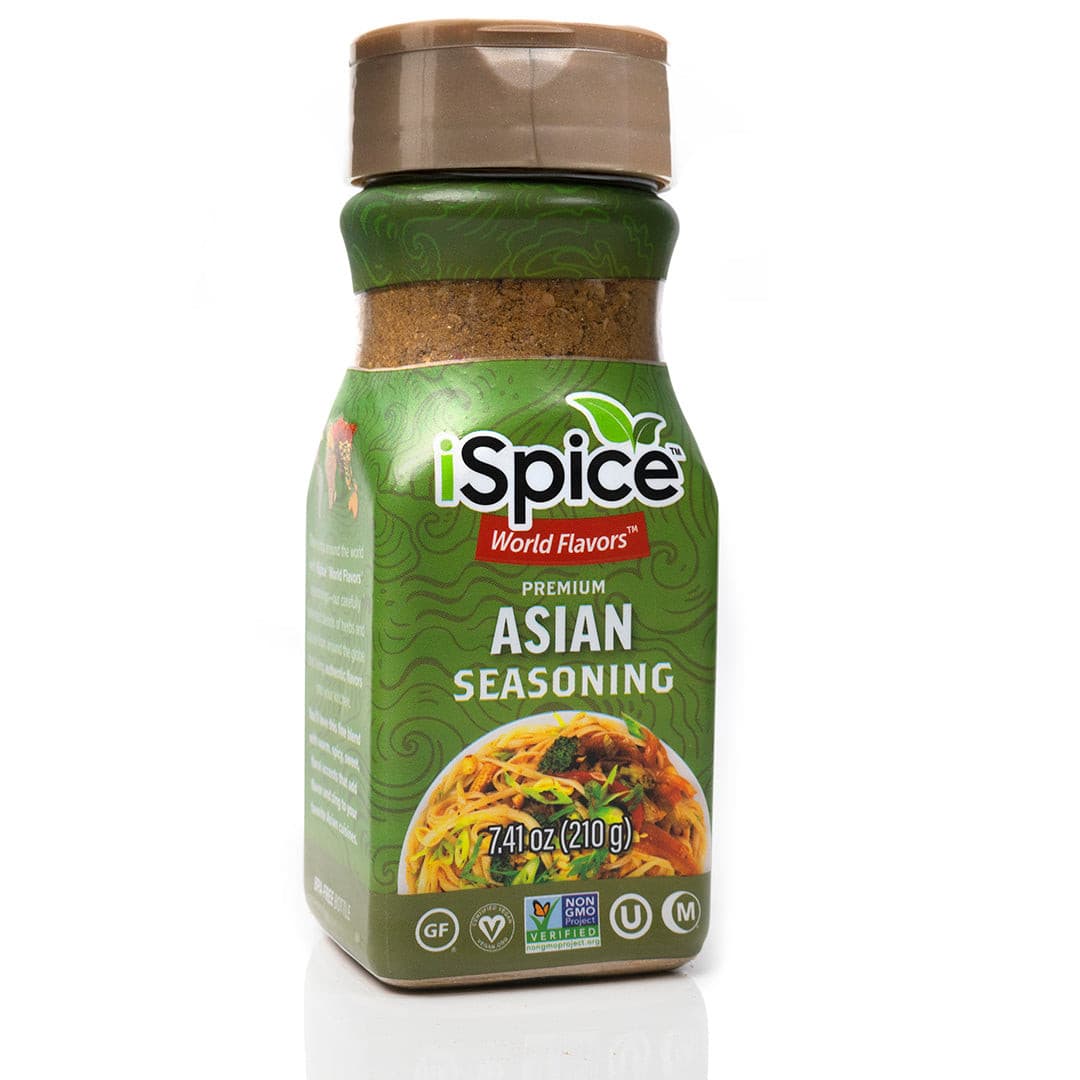 Asian spice blend Oriental flavors East Asian herbs Asian culinary spices Stir-fry seasoning Teriyaki seasoning mix Soy sauce-infused blend Asian cuisine flavors Umami-rich spices Fusion Asian seasonings