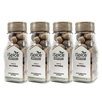 iSpice | Nutmeg Whole | pack of 4 | Mixed Spices & Seasonings Gift Set | Kosher | Fresh harvest