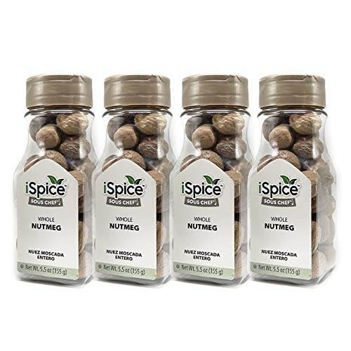 iSpice | Nutmeg Whole | pack of 4 | Mixed Spices &amp; Seasonings Gift Set | Kosher | Fresh harvest