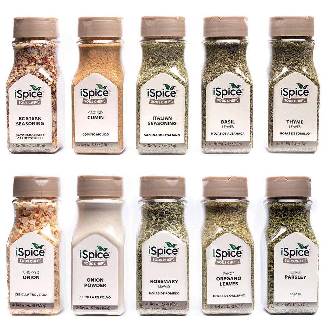 10 Pack Variety of Basic Spices - All the Flavor You Need