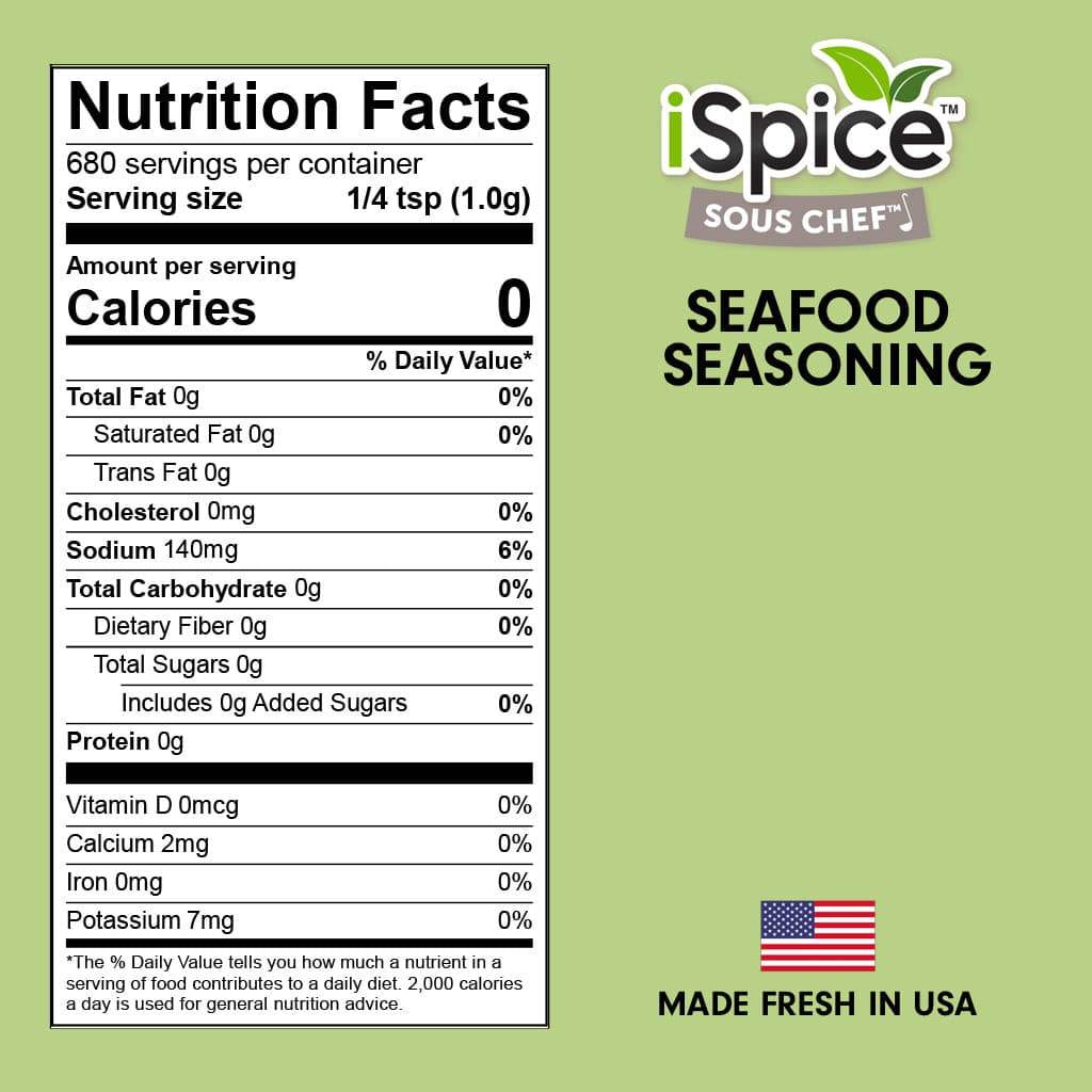 Seafood Seasoning.Step up your seafood game with our tantalizing blend of spices and herbs! Our all-natural seafood seasoning adds flavor to your favorite dishes.