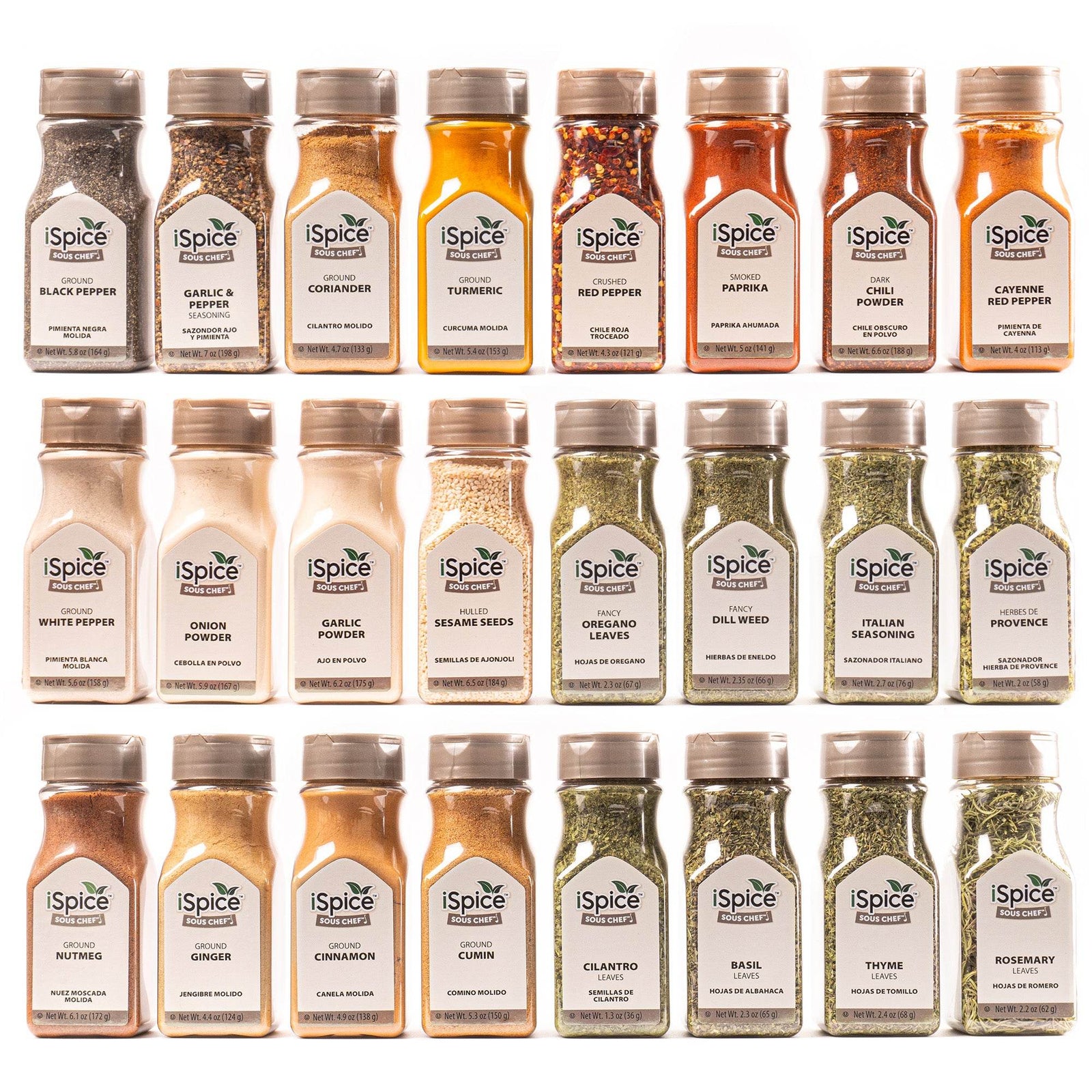 iSpice | 24 Pack of Spice and Herbs | Fiona | Mixed Spices & Seasonings Gift Set | Kosher - iSpice You