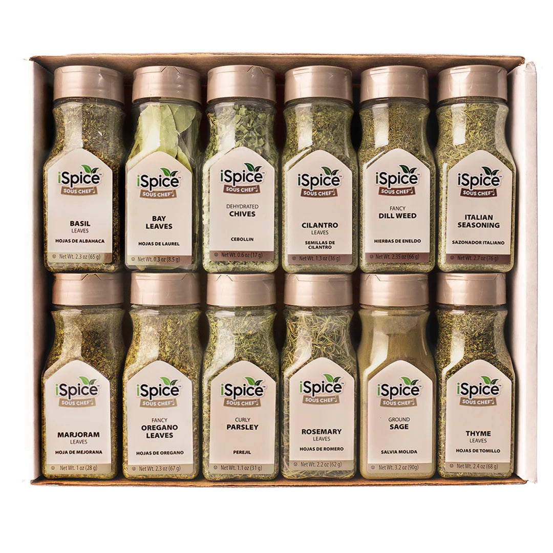 iSpice Starter Spice Set- Seasonings Starter Kitchen Spices Set for Cooking  - Spices Variety Pack Herb, Spice & Seasoning Gifts Home Basic Spice Set 
