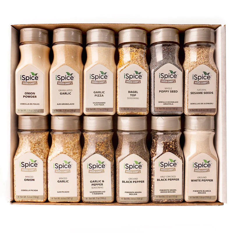 Step up your culinary game with the incredible complete Top 48 Starter Spice Gift Set. Start implementing global flavors into everyday dishes and obtain the perfect balance of taste and aroma with Total Kitchen - iSpice!